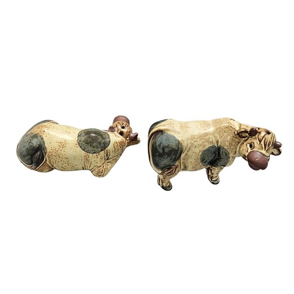 Giftcraft Japan MCM Cow Salt & Pepper Shakers-Country Kitchen Farmhouse Decor - Picture 3 of 6